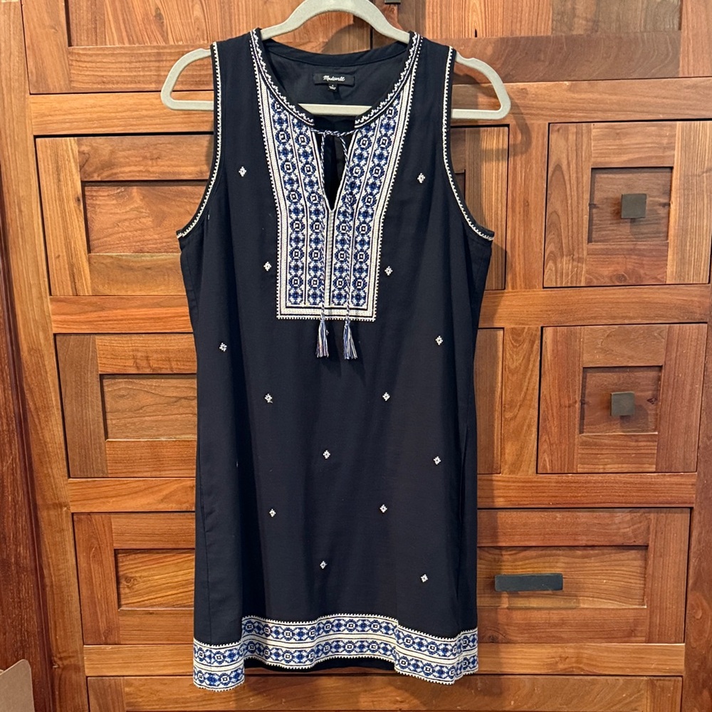 Madewell Embroidered Tunic Shift Dress